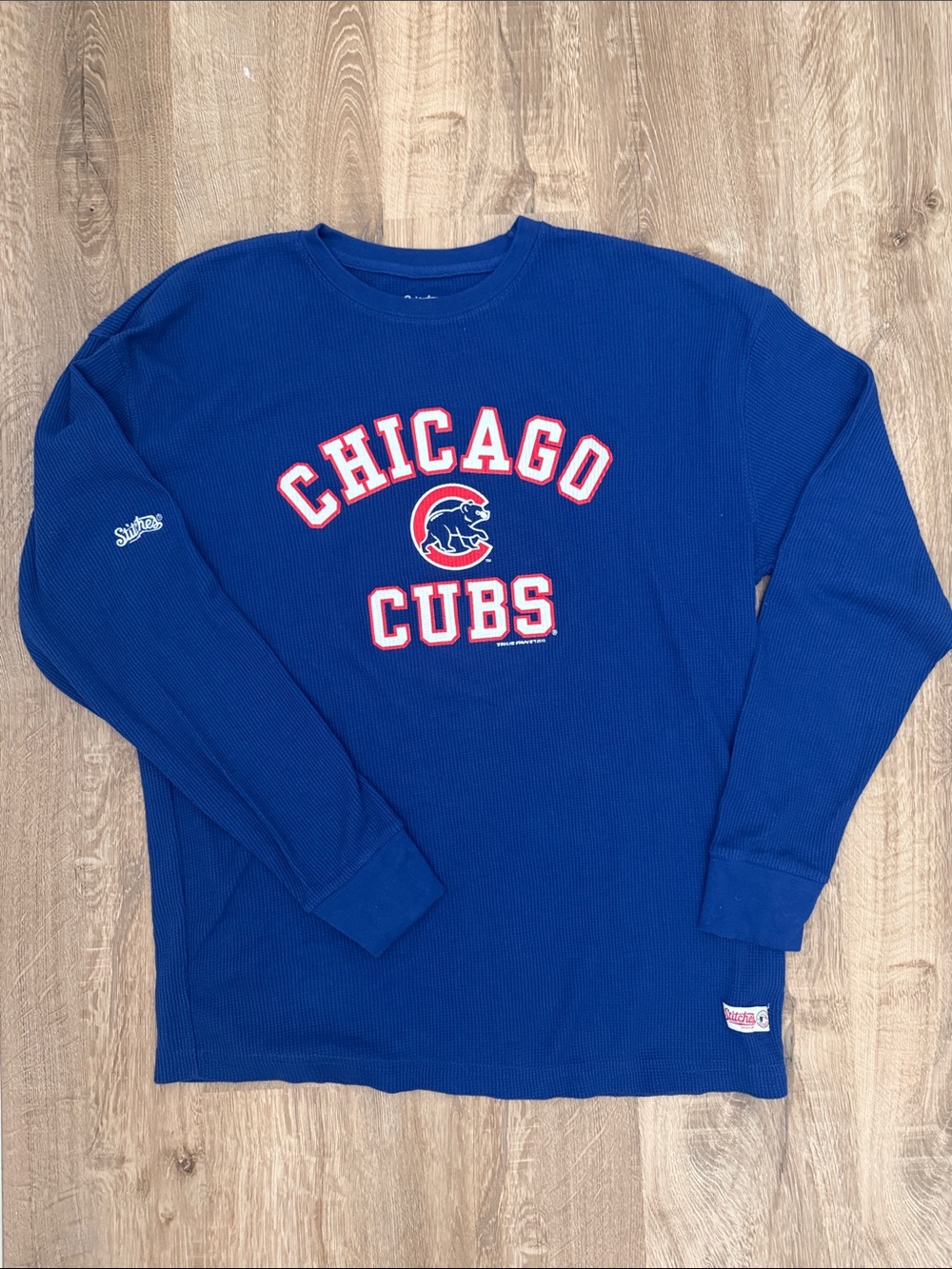 Chicago Cubs Men’s Long-Sleeve Thermal Shirt - Royal Blue, Size Large